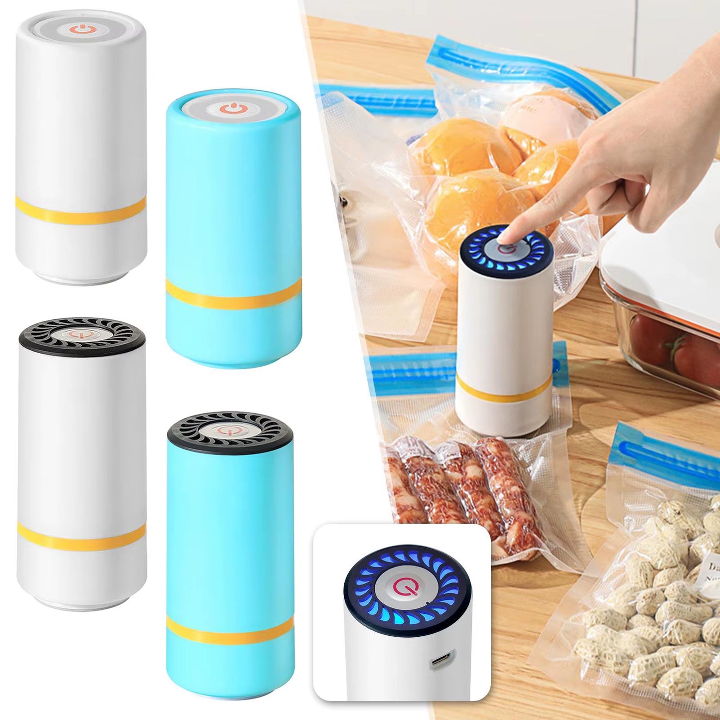 Universal Mason Jar Vacuum Sealer Kit - BPA-Free Food Storage Solution for Wide Mouth Jars, Heat Resistant Kitchen Gadget